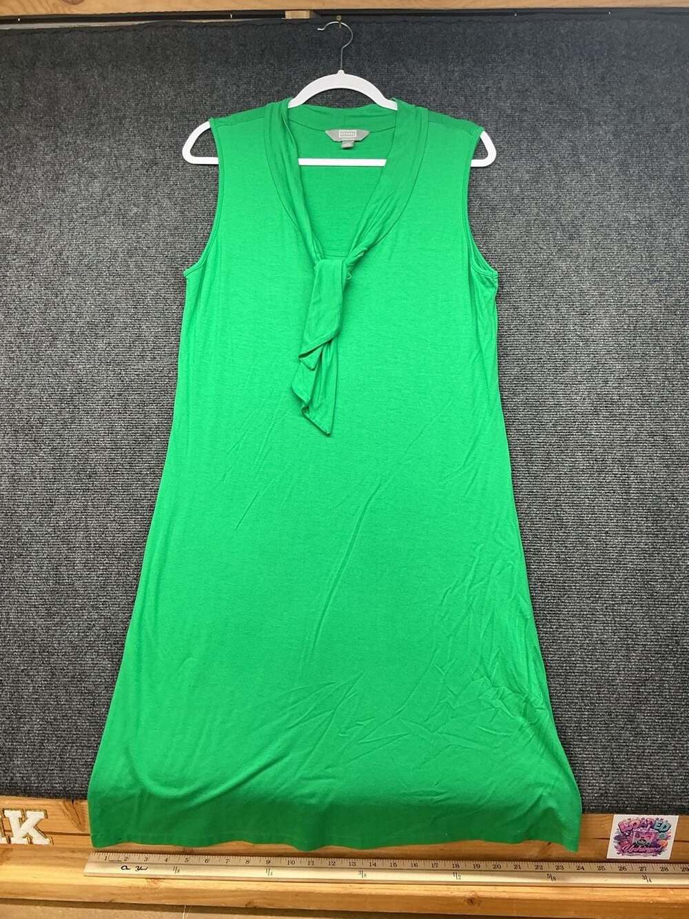 Merona Collection Green Sleeveless Tie Neck Dress Medium
